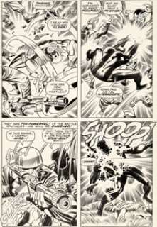 Jack Kirby and Joe Sinnott Tales of Suspense #98 Story Page 8 Captain America and Black Panther Original Art (Marv... | Heritage
