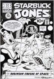 Michael T. Gilbert Funky Winkerbean "Starbuck Jones #36 Cover" Illustration Original Art dated 5-11-2014 (North Am...