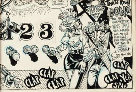 S. Clay Wilson | Pork "This One’s Howard’s" Single Panel Illustration Original Art (Co-Op Press, 1974). | Heritage