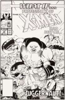 Jim Lee What If...? #13 Cover X-Men Original Art (Marvel, 1990)....