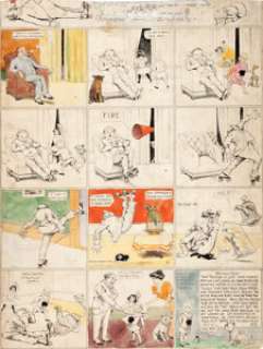 Richard F. Outcault Buster Brown Sunday Comic Strip Original Art (Newspaper Feature Service, 1907)....