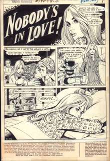 Vince Colletta, Werner Roth - young romance #195 p. 1 - ‘nobody‘s in love! ‘ title splash - 1973