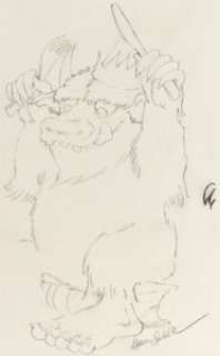 Maurice Sendak Where the Wild Things Are Sketch Original Art (undated). It is a rare treat to see any -