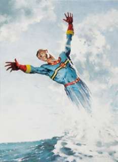 Mick Austin Warrior #7 Cover Painting Marvelman/Miracleman Original Art (Quality Communications, 1982)....