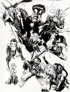  - Humberto Ramos and Salvador Regla DV8 Trading Cards #28-36 Pin-Up Illustration Original Art (Wildstorm, 1996)....