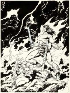 John Buscema and Joe Sinnott Marvel Treasury Edition #23 Conan the Barbarian Cover Original Art (Marvel, 1979).... | Heritage