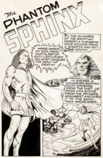  - Louis Cazeneuve Pocket Comics #3 Complete 10-Page "Phantom Sphinx" Story Original Art (Harvey Comics, 1941).... (Total: 10 Original Art)