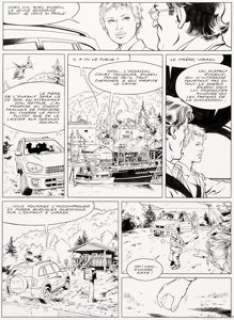  - Marc Bourgne Frank Lincoln Tome 3 : Break-Up Planche originale et crayonnés préliminaires de la page 2... (Total: 2 Original Art)