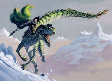 Daren Bader Magic : L’Assemblée : Souffle glaciaire Peinture originale pour la carte premium Prerelease Â« Chevauch... | Heritage