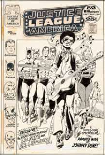 Neal Adams and Murphy Anderson Justice League of America #95 Cover Original Art (DC, 1971). Part of DC’s - | Heritage