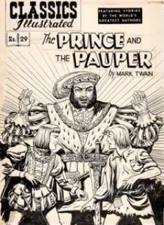  - Henry C. Kiefer Classics Illustrated #29 Prince and the Pauper Cover Original Art (Gilberton, 1949)....