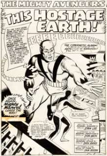 Don Heck and Dick Ayers Avengers #12 Splash Page 1 Giant-Man and the Wasp Original Art (Marvel, 1965)....