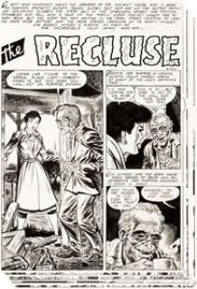 Rocco Mastroserio Out of the Shadows #13 Complete 5-Page Story "The Recluse" Original Art (Pines, 1954).... (Total: 5 Original Art)