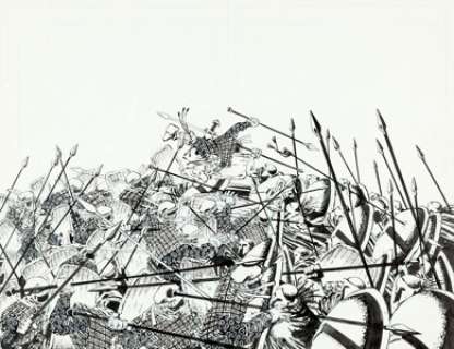 Frank Miller 300 #4 Wraparound Cover Original Art (Dark Horse, 1998)....