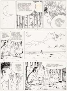 Milo Manara Un e´te´ indien (Indian Summer) Original Art (Nantier Beall Minoustchine, 1983). A - | Heritage