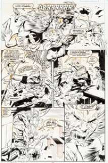 Marc Silvestri and Dan Green Wolverine #42 Story Page 16 Original Art (Marvel, 1991). Sabretooth breaks - | Heritage