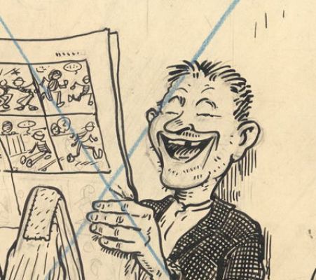 Carlson- "Cartoon Comics and How to Draw Them", Original Puzzle Page Art | Russ Cochran