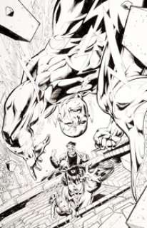 Howard Porter and Jose Marzan - The Flash #125 Cover Original Art (DC, 1997).