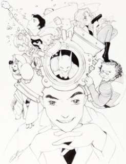 Camilla D‘Erico - Grant Morrison: Talking with Gods DVD Cover Original Art (Halo 8, 2011).