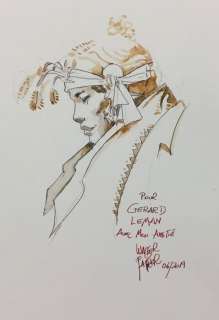 Fahrer | Fahrer, Walter - Dessin original dédicacé - Portrait de femme - (2019) | Catawiki