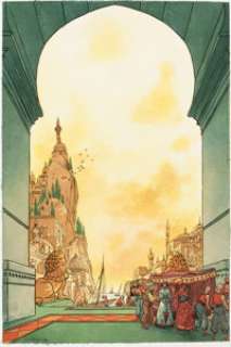 Michael Kaluta and Charles Vess Fables: 1001 Nights of Snowfall Splash Page 2 Original Art (...