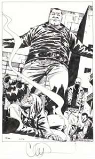 Adlard, Charlie - Charlie Adlard The Walking Dead #104 Splash Page 22 Negan Original Art (Image, 2012)....
