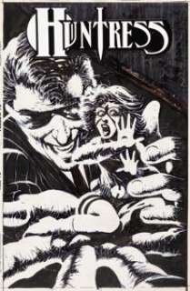 Nasser, Mike - Mike Nasser Huntress #3 Cover Original Art (DC, 1994)....