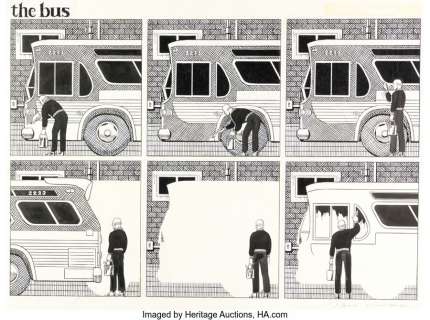 Kirchner, Paul - Paul Kirchner The Bus: Building a New Bus Comic Strip Original Art (Editions Tanibis, 2012)....