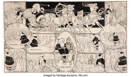 McCay, Winsor | Winsor McCay Christmas Illustration Original Art (c. 1900-1920s).... | Heritage