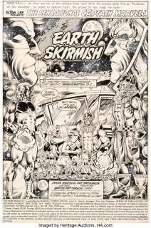 Broderick, Pat - Pat Broderick and Bruce Patterson Captain Marvel #62 Splash Page 1 Original Art (Marvel, 1979)....