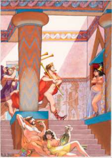 Wilson, Rowland B. | Rowland B. Wilson - Egyptian-Themed Painting Original Art (undated).... | Heritage