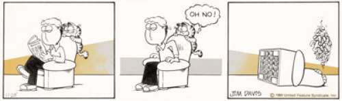 Davis, Jim | Jim Davis Garfield Daily Comic Strip Original Art dated 11-25-80 (United Feature Syndicate, 1980).... | Heritage