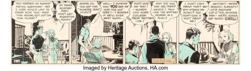 Caniff, Milton | Milton Caniff Terry and the Pirates Daily Comic Strip Original Art dated 3-3-36 (Chicago Tribune, 1936). ... | Heritage