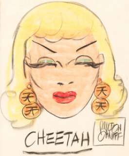Caniff, Milton - Milton Caniff - Cheetah from Steve Canyon Illustration Original Art (undated)....