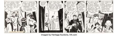 Caniff, Milton | Milton Caniff Terry and the Pirates Daily Comic Strip Original Art dated 8-23-40 (News Syndicate, 1940).... | Heritage