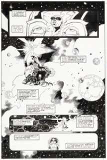 Mignola, Mike - Mike Mignola and Carlos Garzon Cosmic Odyssey #1 Story Page 36 Original Art (DC, 1988)....