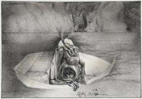 Steadman, Ralph Idris | Ralph Steadman Richard Nixon’s Sinking Ship of State Original Art (1974). ... | Heritage