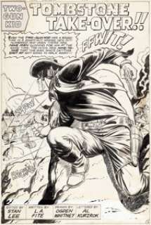 Whitney, Ogden - Ogden Whitney Kid Colt Outlaw #141 Two-Gun Kid Splash Page 1 Original Art (Marvel, 1969)....