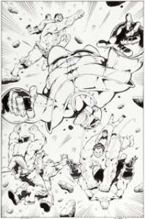 Starlin, Jim - Jim Starlin and Andy Smith Thanos vs. Hulk #2 Story Page 13 Original Art (Marvel, 2015)....