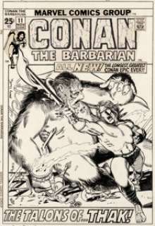 Smith, Barry - Barry Smith Conan the Barbarian #11 Cover Original Art (Marvel, 1971)....