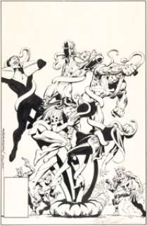 Anderson, Brent - Brent Anderson and Scott Williams Strikeforce: Morituri #5 Cover Original Art (Marvel, 1987)....