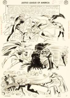 Sekowsky, Mike | Mike Sekowsky and Bernard Sachs Justice League of America #22 JLA/JSA Story Page 24 Original Art (DC, 1963).... | Heritage