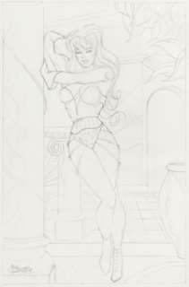 Borenstein, Todd - Todd Borenstein Fantasy Pin-up Sketch Original Art (undated)....