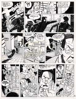 Taymans, André | Taymans, André - Planche originale - Sam Griffith T1 - Sortie des Artistes - (1991) | Catawiki