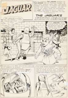 John Rosenberger - Adventures of the Jaguar #8 Near-Complete Issue Original Art Group of 25 (Archie, 1962).... (Total: 25 Original Art)