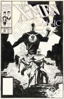 Mike Mignola and P. Craig Russell - X-Men Classic #65 Cover Original Art (Marvel, 1991)....