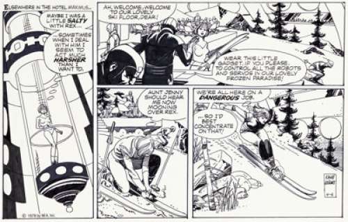 Gil Kane - Star Hawks Daily Comic Strip Original Art dated 4-5-78 (Newspaper Enterprise Association, 1978).