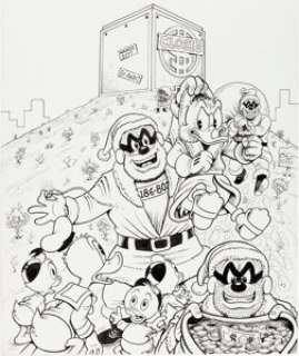 Don Rosa - The Life and Times of Scrooge McDuck - Uncle Scrooge #296 Cover Original Art (Gladstone, 1996).