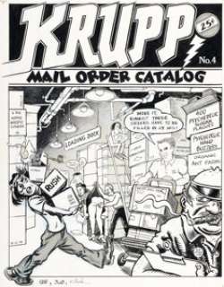 Denis Kitchen, Peter Poplaski, and Justin Green - Krupp Mail Order Catalog #4 Cover Original Art (Kitchen Sink Press, 1974).