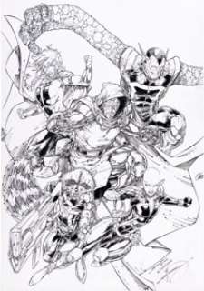 Brett Booth and Adelso Corona Guardians of the Galaxy #14 (176) Cover Original Art (Marvel, 2021).